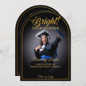 Goldene Touch Brighert deine Zukunft. Einladung (Vorne/Hinten)
