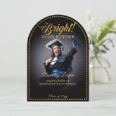 Goldene Touch Brighert deine Zukunft. Einladung (Stehend Vorderseite)