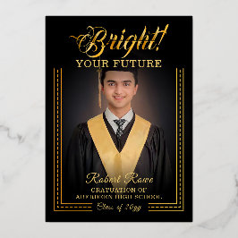 Goldene Touch Brighert deine Zukunft. Folieneinladung