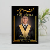 Goldene Touch Brighert deine Zukunft. Folieneinladung (Stehend vorne)