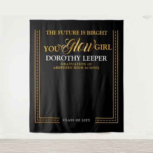 Goldene Touch Brighert deine Zukunft. Wandteppich (Vorderseite)