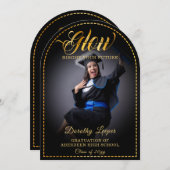 Goldene Touch Erleuchtet eure Zukunft. Einladung (Vorne/Hinten)