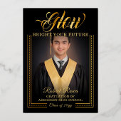 Goldene Touch Glow your future Folieneinladung (Vorderseite)