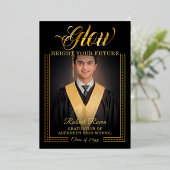 Goldene Touch Glow your future Folieneinladung (Stehend vorne)