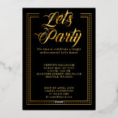 Goldene Touch Glow your future Folieneinladung (Rückseite)