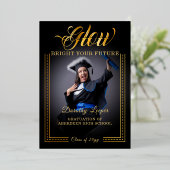 Goldene Touch Glow your future Folieneinladung (Stehend vorne)