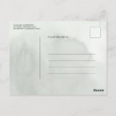 Goldene Touch Grüne Romantische Save the Date Postkarte (Rückseite)