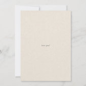 Goldene Touch: Minimalistisch in Weiß, Schwarz und Einladung (Rückseite)