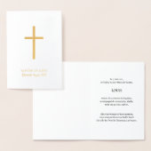 Goldene traditionelle Taufe Folienkarte (Anzeige)