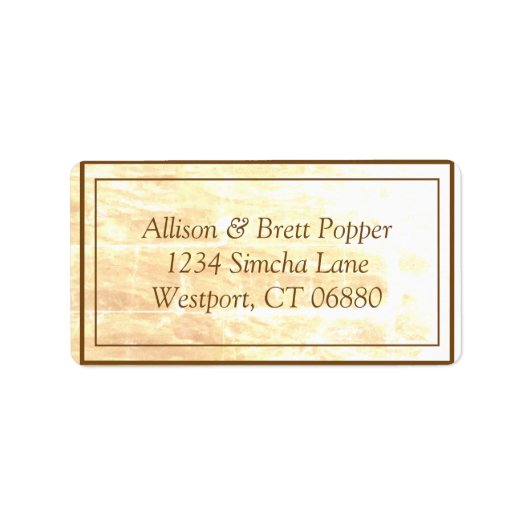 Goldene Traditionen - Adresslisten Adressaufkleber (Vorne)