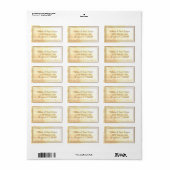 Goldene Traditionen - Adresslisten Adressaufkleber (Vorne)