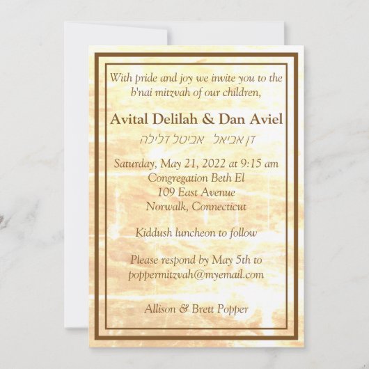 Goldene Traditionen - Einladung (Vorderseite)