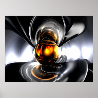 Goldene Tränen Abstraktes Poster