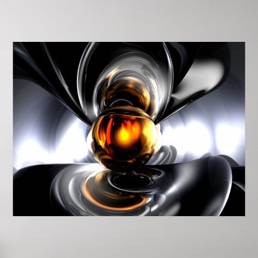 Goldene Tränen Abstraktes Poster (Vorne)