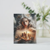 Goldene Tränen für die Stadt der Engel Postkarte (Stehend Vorderseite)