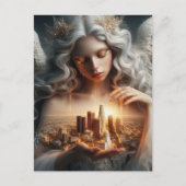 Goldene Tränen für die Stadt der Engel Postkarte (Vorderseite)