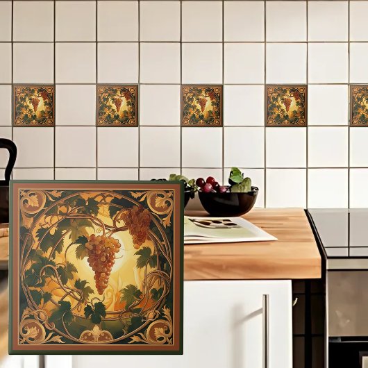 Goldene Trauben Fliese