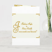 Goldene Traumhochzeit Einladungskarte (Rückseite)