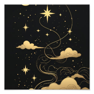 Goldene Traumlandschaft Himmel Fotodruck