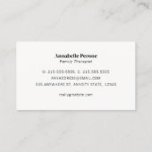 Goldene Tree des Lebens Wellness Beratung Visitenkarte (Rückseite)