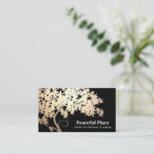 Goldene Tree des Lebens Wellness Beratung Visitenkarte (Stehend Vorderseite)