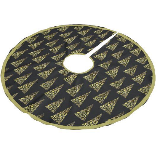 Goldene Tree Frische Pasta machen Polyester Weihnachtsbaumdecke (Schrägansicht)