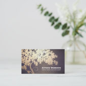 Goldene Tree Holistic Heiler Naturopath Wood Look Visitenkarte (Stehend Vorderseite)