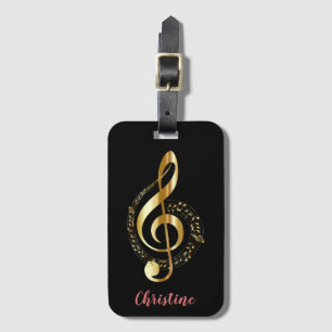 Goldene Treppe Personalisierte Musik Gepäckanhänger