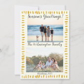 Goldene Treppe Saison Foto Weihnachtswohnung Karte (Vorderseite)