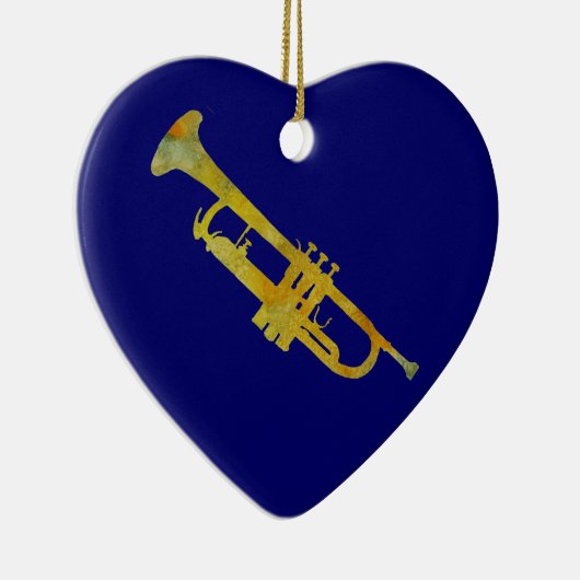 Goldene Trompete Keramikornament (Rechts)