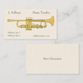 Goldene Trompete-Musik-Thema Visitenkarte (Vorne/Hinten)