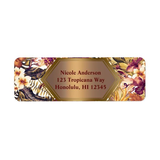 Goldene Tropen auf Hawaii Elegante Vintag Moderne (Vorne)