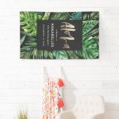 Goldene Tropenblättrige Goldschrift Black Aloha Bi Banner (Insitu)