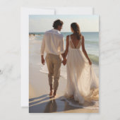 Goldene Tropenpalmenblütenhochzeit Einladung (Rückseite)