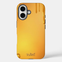 Goldene Tropfen mit warmem Glanz iPhone 16 Hülle