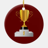 Goldene Trophäe Keramikornament (Hinten)