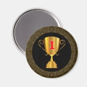 Goldene Trophäe Magnet (Vorderseite/Rückseite)
