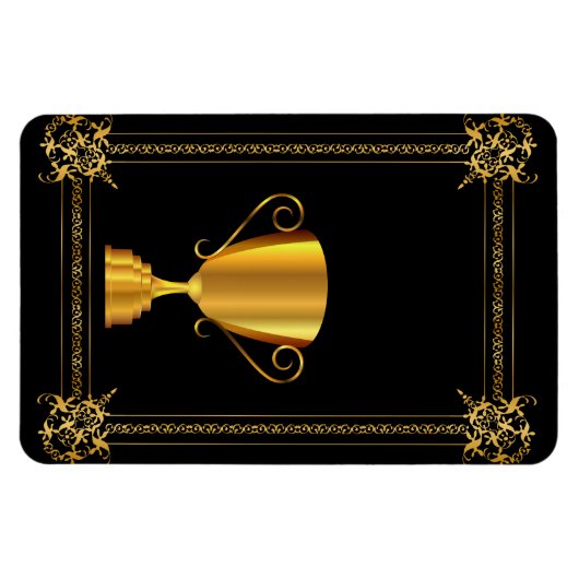 Goldene Trophäe Magnet (Horizontal)
