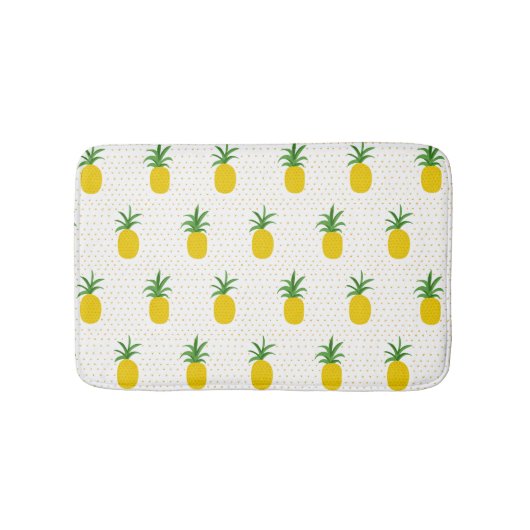 Goldene tropische Ananas Badematte (Vorderseite)