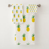 Goldene tropische Ananas Badhandtuch Set (Insitu)