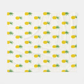 Goldene tropische Ananas Fleecedecke (Vorderseite (Horizontal))