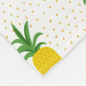 Goldene tropische Ananas Fleecedecke (Ecke)