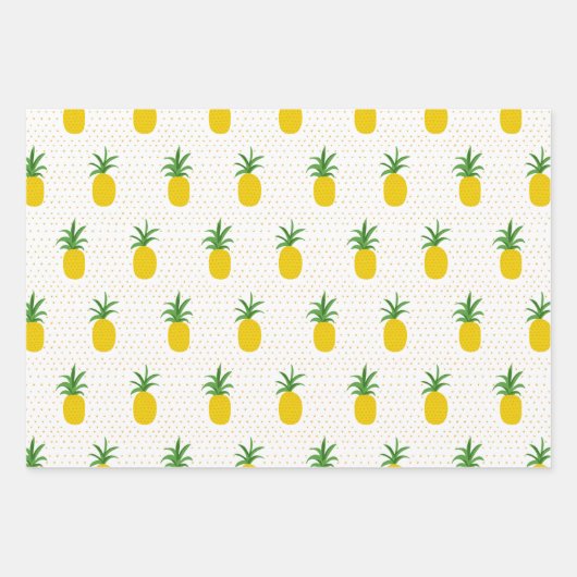 Goldene tropische Ananas Geschenkpapier Set (Vorderseite 3)