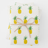 Goldene tropische Ananas Geschenkpapier Set (Beispiel)