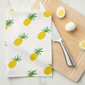 Goldene tropische Ananas Geschirrtuch (Viertel Falte)