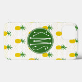 Goldene tropische Ananas | Monogramm Case-Mate iPhone Hülle (Rückseite (Horizontal))