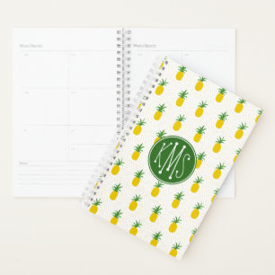Goldene tropische Ananas   Monogramm Planer