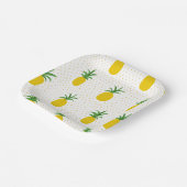 Goldene tropische Ananas Pappteller (Gewinkelt)