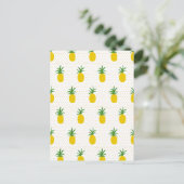 Goldene tropische Ananas Postkarte (Stehend Vorderseite)