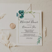 Goldene tropische Probe Abendessen Einladung